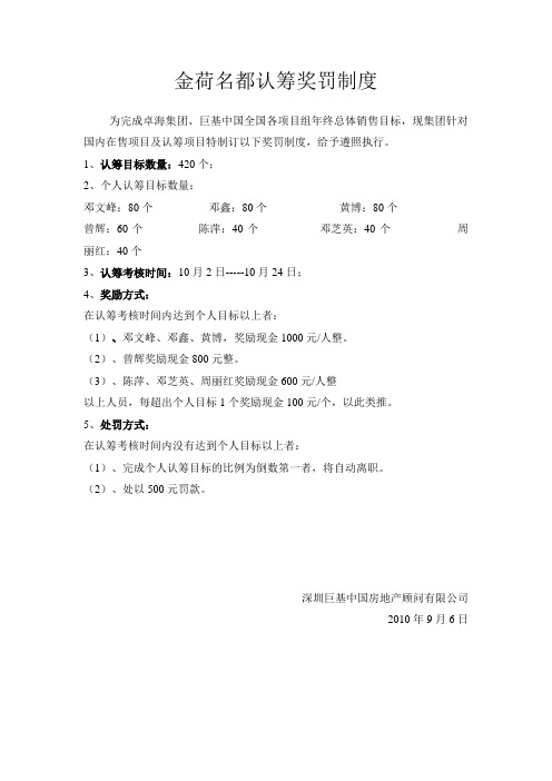 奖罚制度1