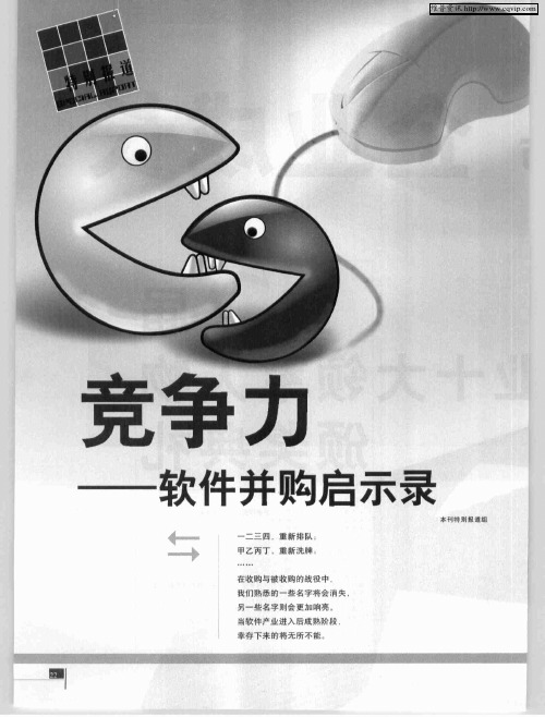 竞争力——软件并购启示录