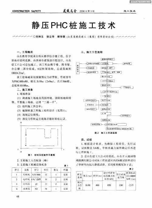 静压PHC桩施工技术