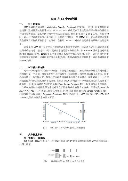 MTF在CT中的应用