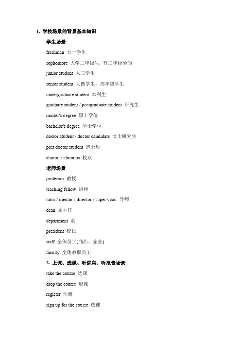 场景词汇