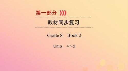 贵阳专用2019中考英语总复习第1部分教材同步复习Grade8book2Units4_5课件