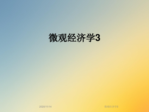 微观经济学3