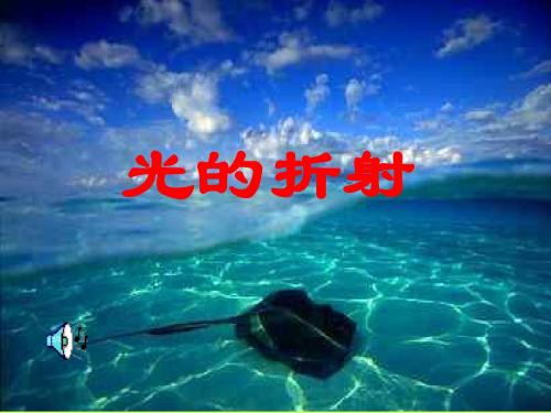 科学：2.2《光的折射》课件(华师大版八下)