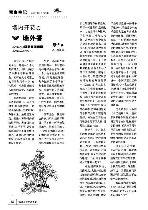 墙内开花墙外香