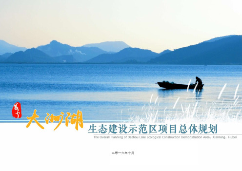 2016 湖北咸宁大洲湖生态建设示范区项目总体规划