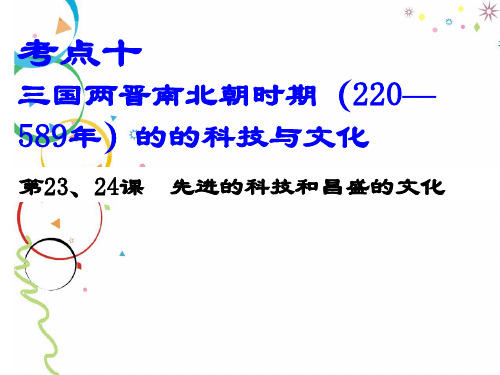 第八讲三国两晋南北朝的科技和文化