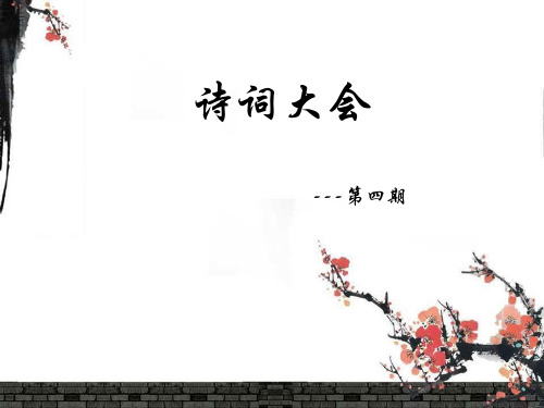 诗词大会第四期