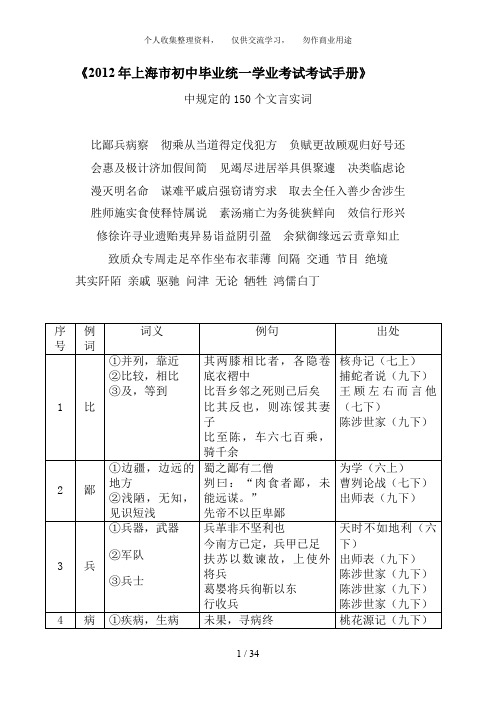 《中考文言文点击》个实词电子版