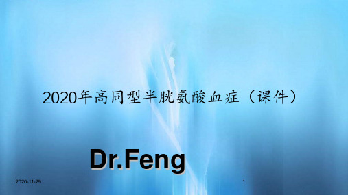 2020年高同型半胱氨酸血症(课件)