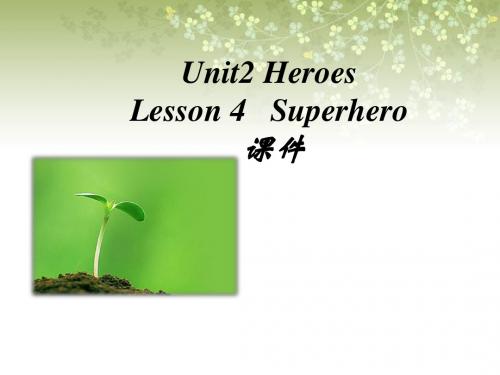 Unit 2 Heroes Lesson 4 Superhero 课件-北师大版高中必修1精品