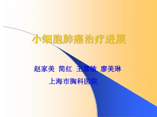 修改的小细胞肺癌的治疗新进展 共94页