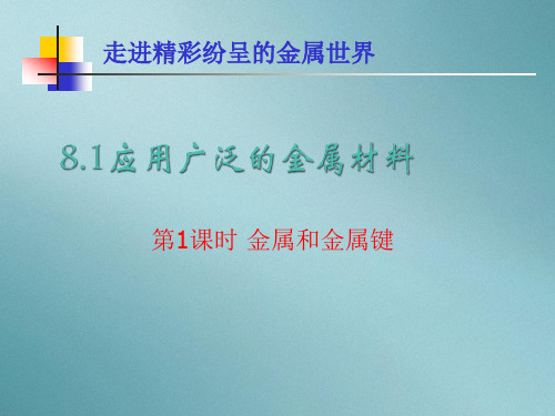 沪科版化学高二上册-8.1.1 金属和金属键 课件  