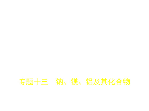 2018年高考化学(课标Ⅰ专用)复习专题课件专题十三 钠、镁、铝及其化合物 (共68张PPT)