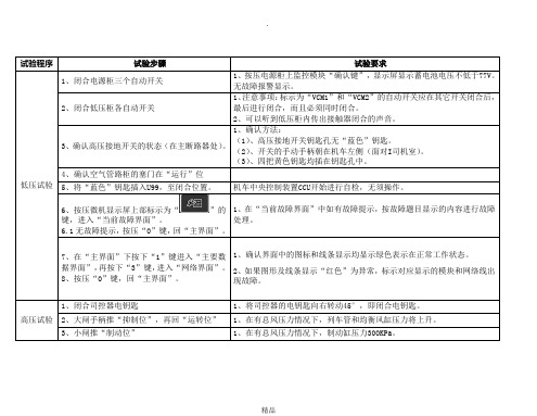 HXD1C机车高低压试验操作规程