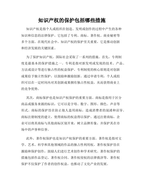 知识产权的保护包括哪些措施