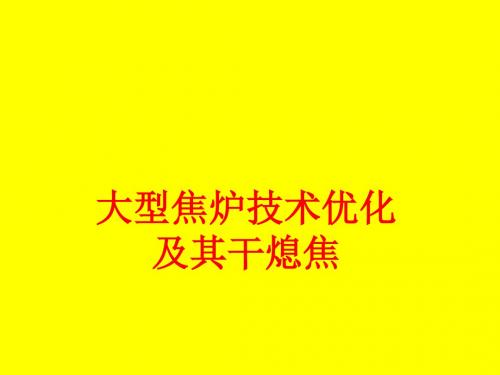 大型焦炉生产技术优化课件