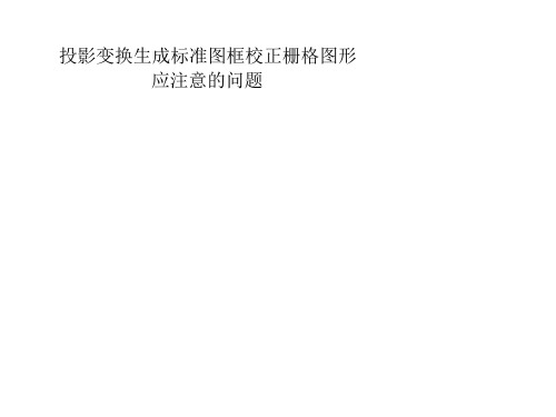 投影变换生成标准图框校正栅格图形应注意的问题 共16页PPT资料
