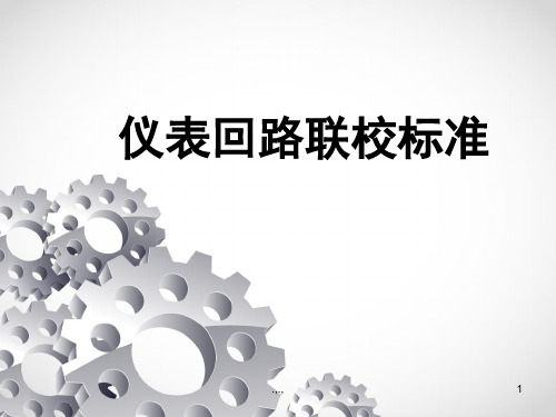 (方案)仪表回路联校规范
