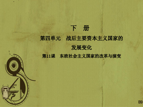 新人教版九下历史第五单元社会主义国家的改革与演变第11课东欧社会主义国家的改革与演变课件