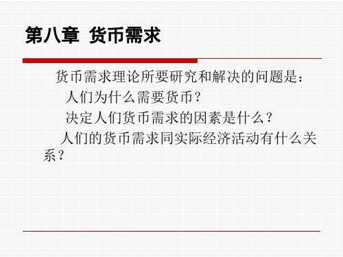 货币需求