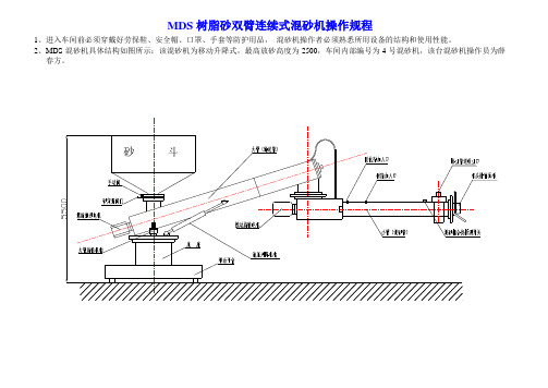 MDS移动式树脂砂双臂连续式混砂机操作规程