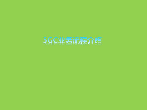 核心网5GC业务流程培训