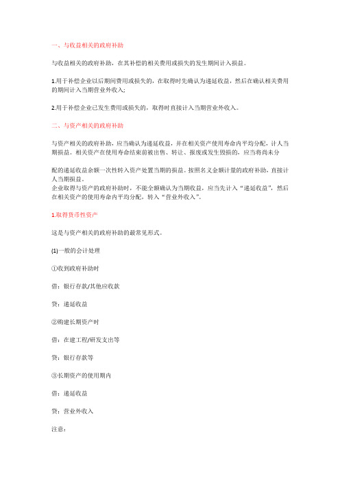 与收益相关的政府补助