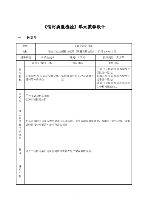 冲击试验