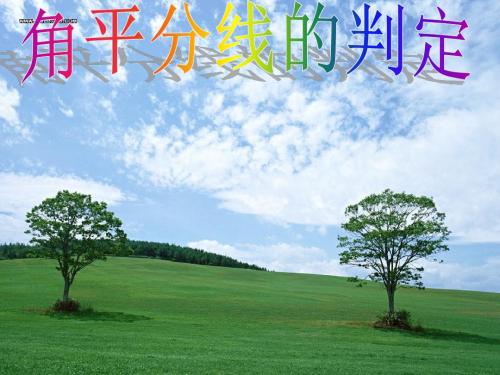 角平分线的判定
