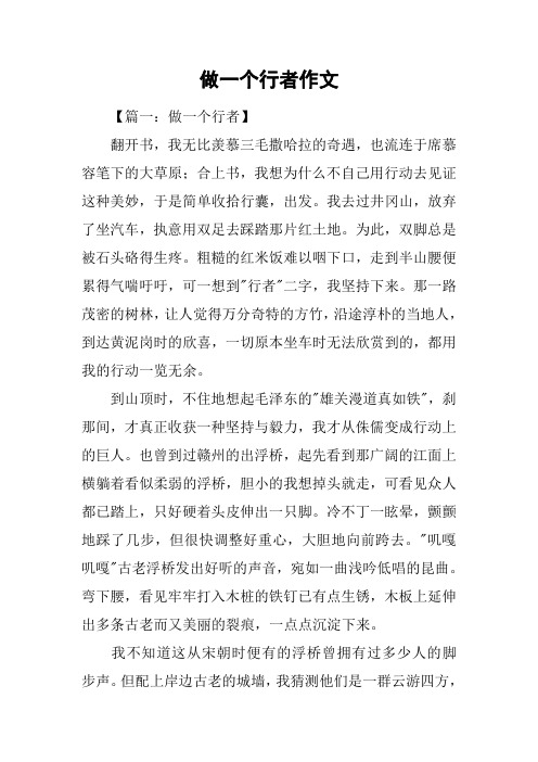 做一个行者作文_1