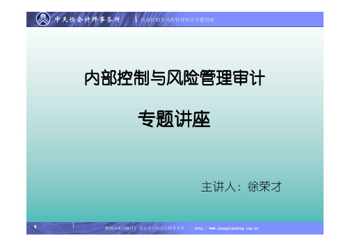 内部控制--徐荣才--内审协会培训