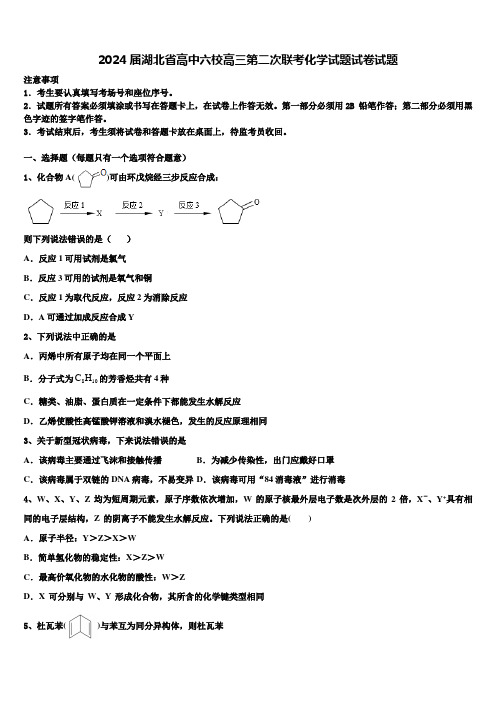 2024届湖北省高中六校高三第二次联考化学试题试卷试题含解析