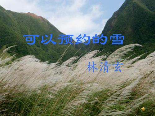 可以预约的雪ppt22 苏教版
