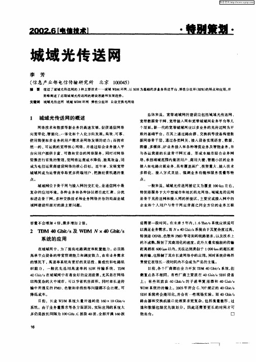 城域光传送网