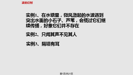 波的干涉和衍射PPT课件