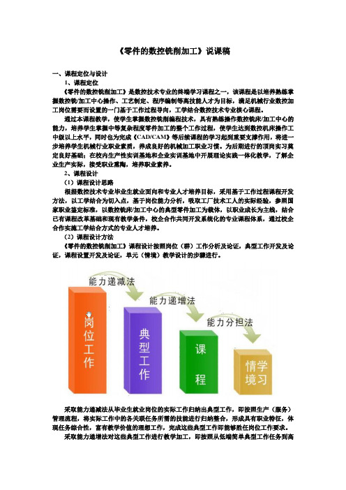 零件的数控铣削加工说课稿