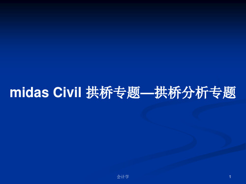 midas Civil 拱桥专题—拱桥分析专题PPT教案学习