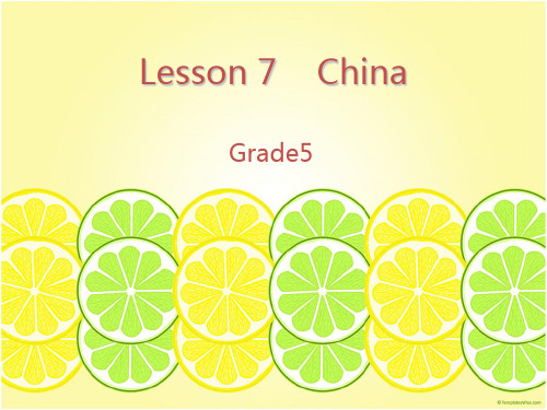 冀教版小学英语五年级上册Lesson 7    China课件