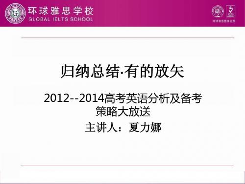 2012--2014安徽高考英语考点归纳总结