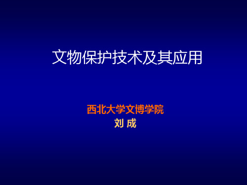 文物保护技术及其应用
