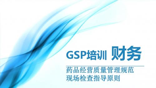 (财务)药品经营质量管理规范现场检查指导原则