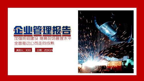企业管理报告PPT课件(带内容)