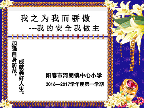 女生自我保护啊安全讲座PPT分析