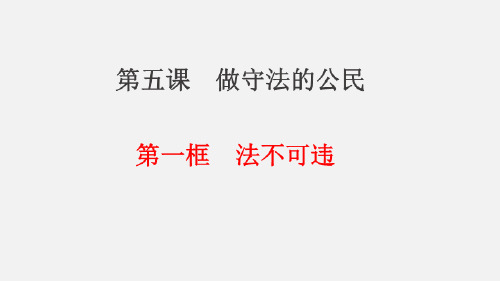 人教版道德与法治《法不可违》精品课课件1(共19张PPT)