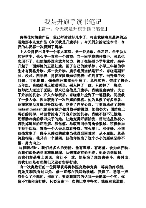 我是升旗手读书笔记