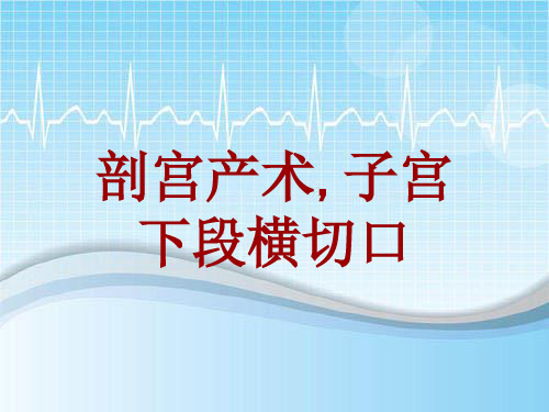 外科手术教学资料：剖宫产术,子宫下段横切口讲解模板