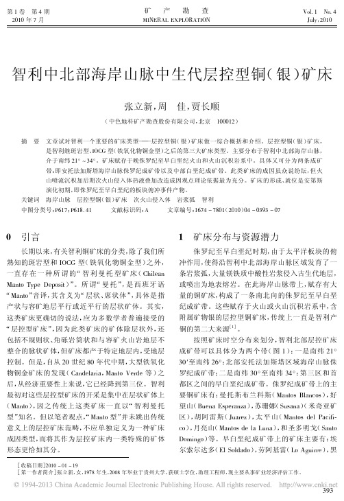 智利中北部海岸山脉中生代层控型铜_银_矿床_张立新