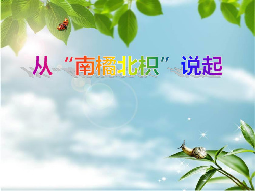 《从南橘北枳说起》PPT优秀教学课件