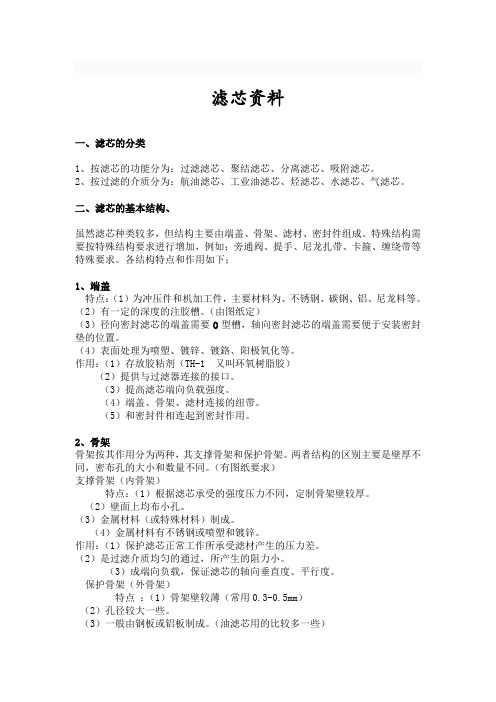 滤芯基础知识资料